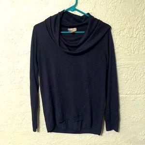 Dark Blue Cowl Neck Longsleeve